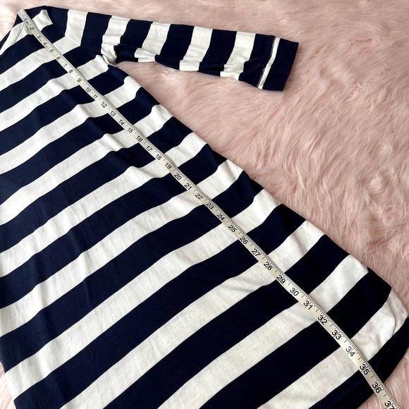 J. CREW 100% Cotton Striped Dress in Navy & White - Size Small - Picture 10 of 10